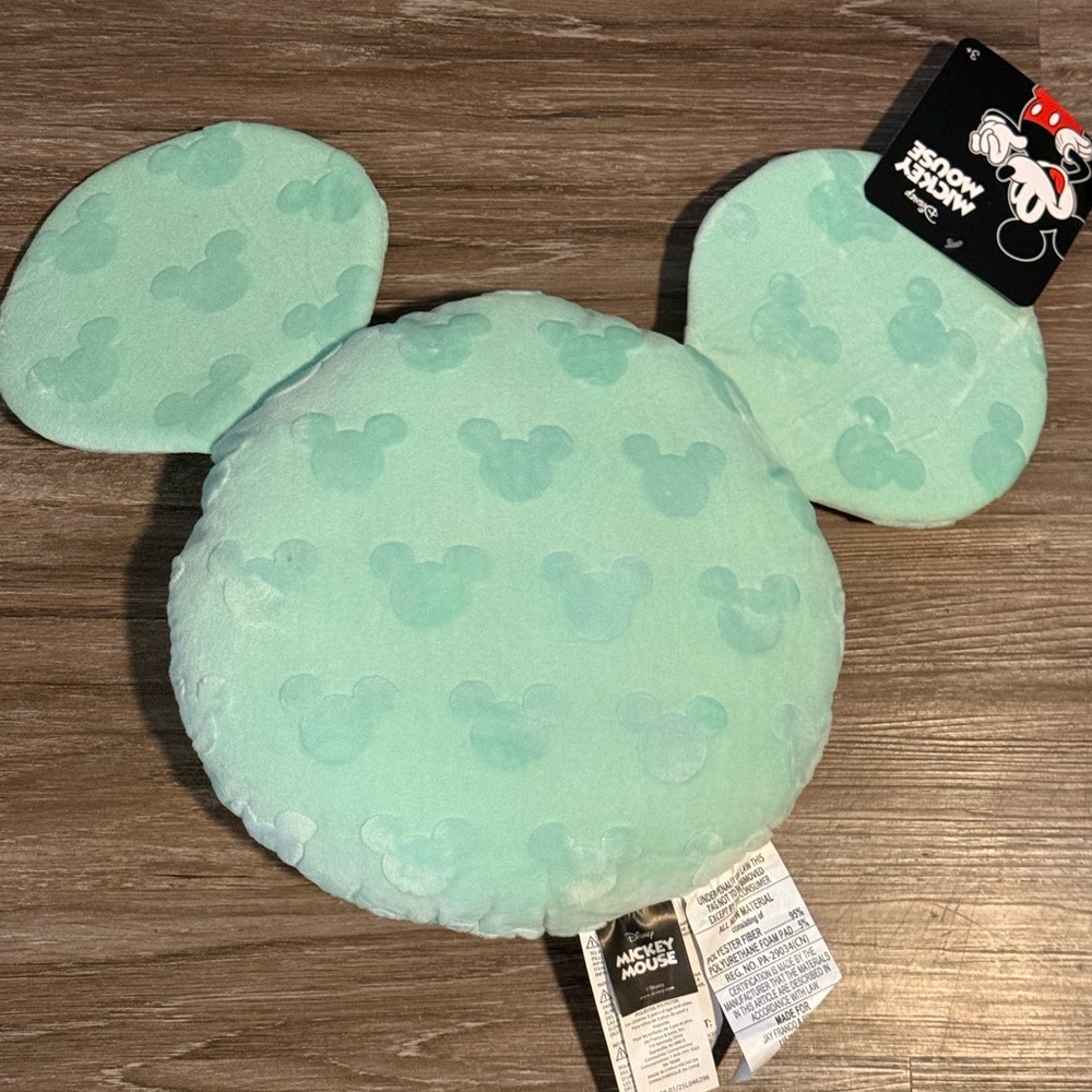 Disney Mint Green Mickey Mouse Cushion